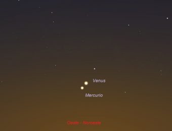 Venus y Mercurio serán visibles en el atardecer 