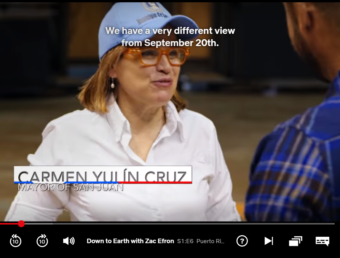 Alcaldesa de San Juan participa en la serie documental de Netflix “Down to Earth” con Zac Efron