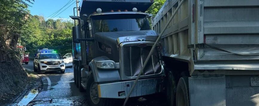Cierran tramo de la carretera 174 en Bayamón por choque entre camiones